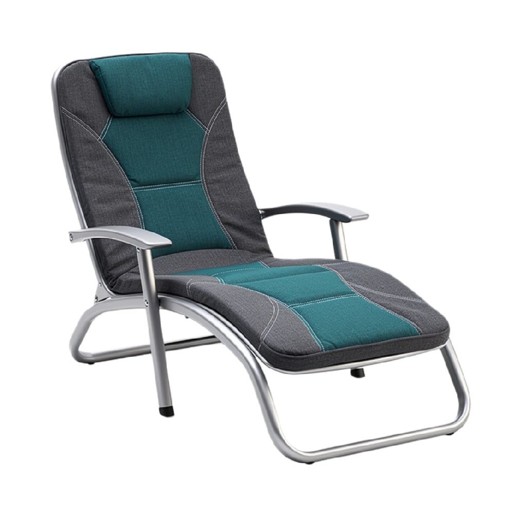 Lounge stoel met metalen frame en gestoffeerde zitting